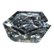 Faceted cut crystal ashtray signed SAINT-LOUIS