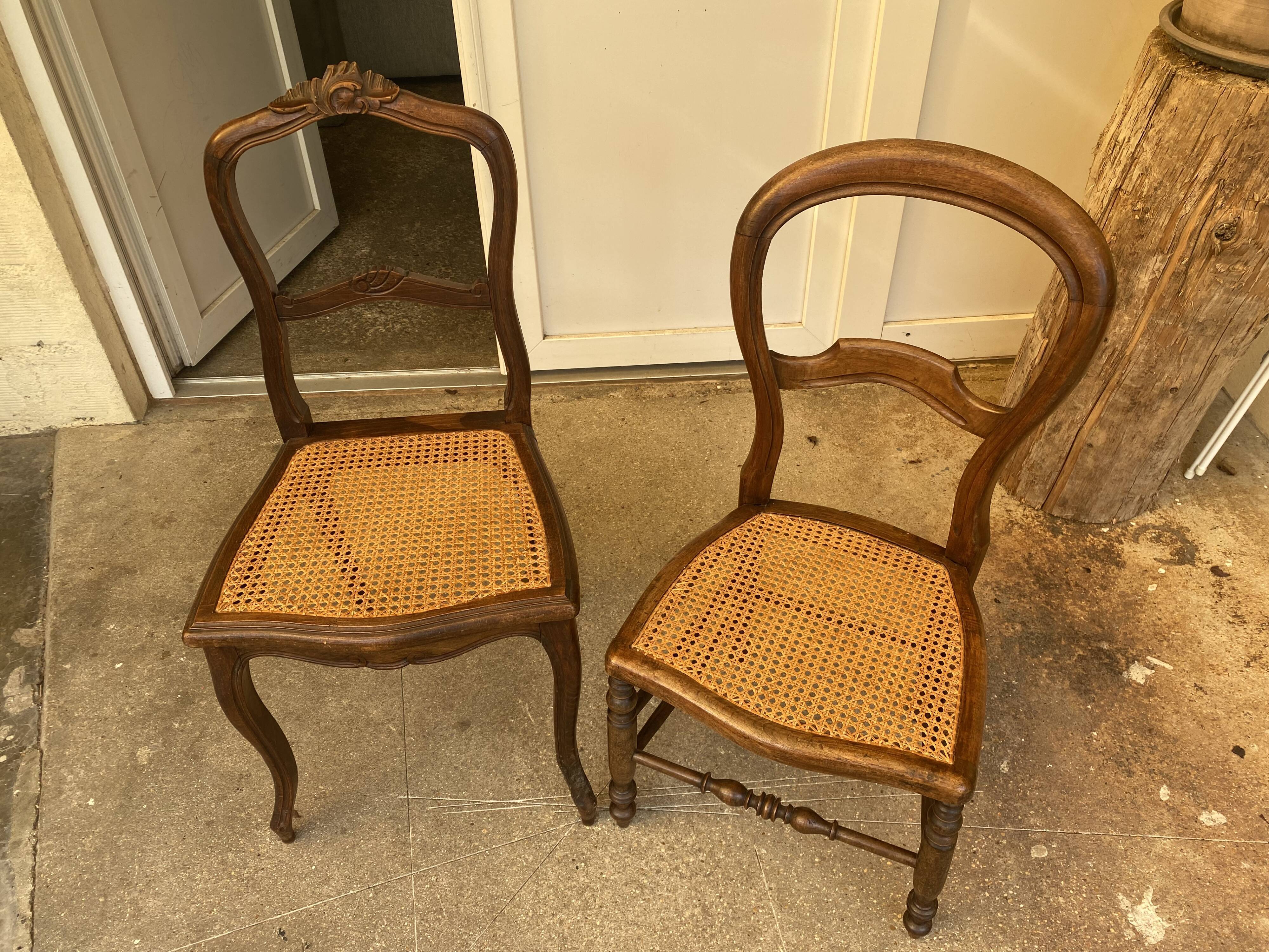 Lot 2 cannage chairs