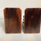 Pair of wooden ball bookends