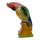 Large Cockatoo Saint-Clément France Hand-Painted Ceramic Tropical Bird