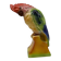 Large Cockatoo Saint-Clément France Hand-Painted Ceramic Tropical Bird
