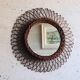 Vintage rattan sun mirror