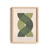 Abstract painting on paper 30x40 - illustration B206 signed Eawy