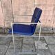 Four Arco Frame Dining Chairs / Blue Leather / Burkhard Vogther