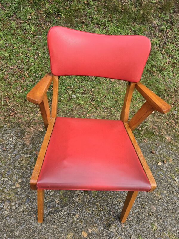 Fauteuil bridge  pieds  compas  1950