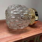 Applique murale ou plafonnier en verre bullé