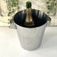 Art Deco Champagne Ice Bucket, Vintage French Chromed Stainless Steel
