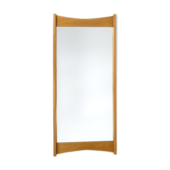 Scandinavian oak mirror, 95x42 cm