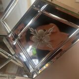 Venetian mirror with pareclose 19th / 20th century Height 80 cm