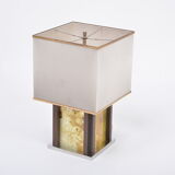 Romeo Rega Hollywood Regency Style Table Lamp in Brass and Chrome