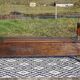 Oak solid wood storage bench
