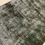 Distressed Turkish Runner 280x78 cm wool Vintage rug, Overdyed Black