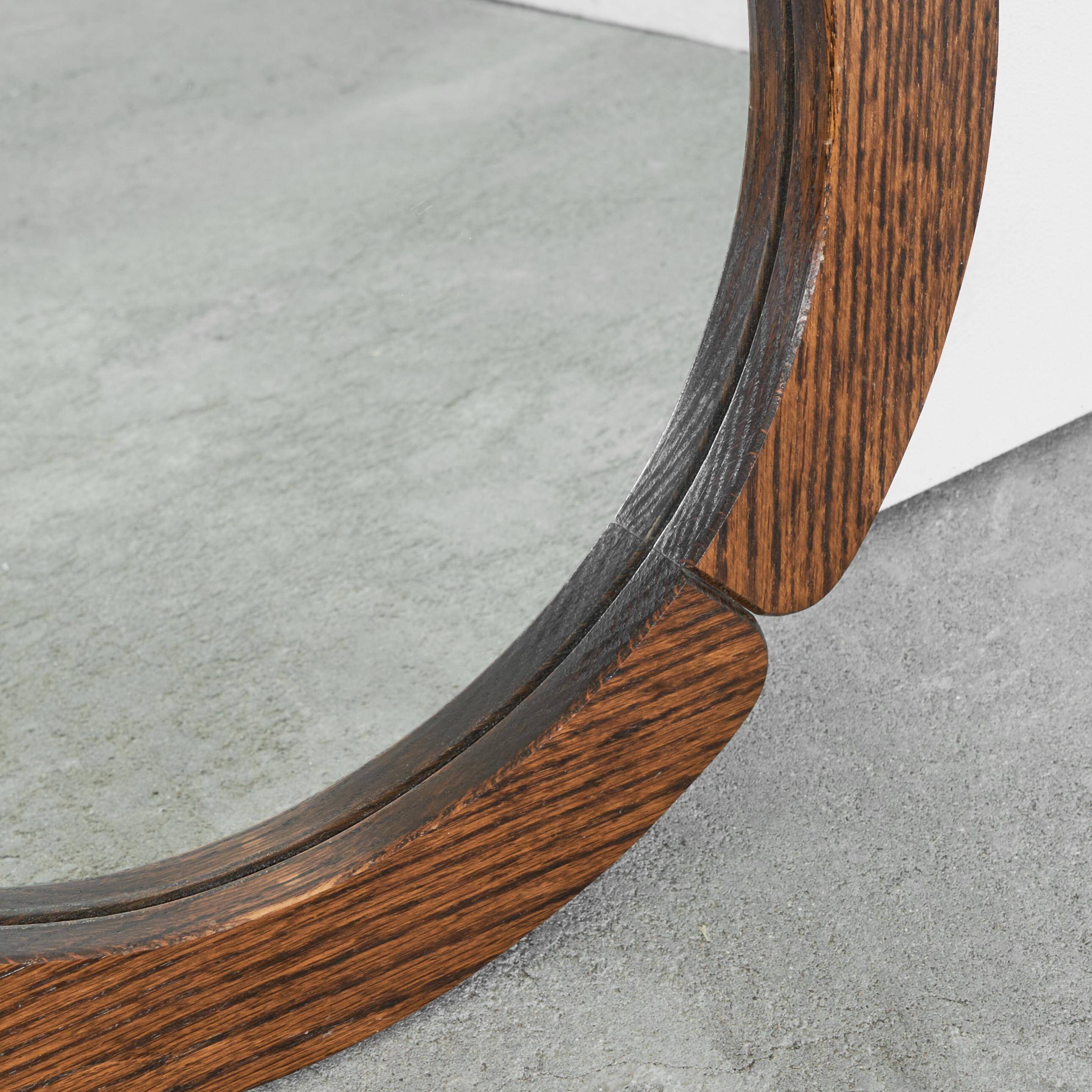 'Clove' mirror in solid oak 1970
