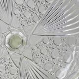 Large fruit bowl or display stand on foot in vintage/antique pressed glass