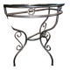 Glass and wrought iron console table