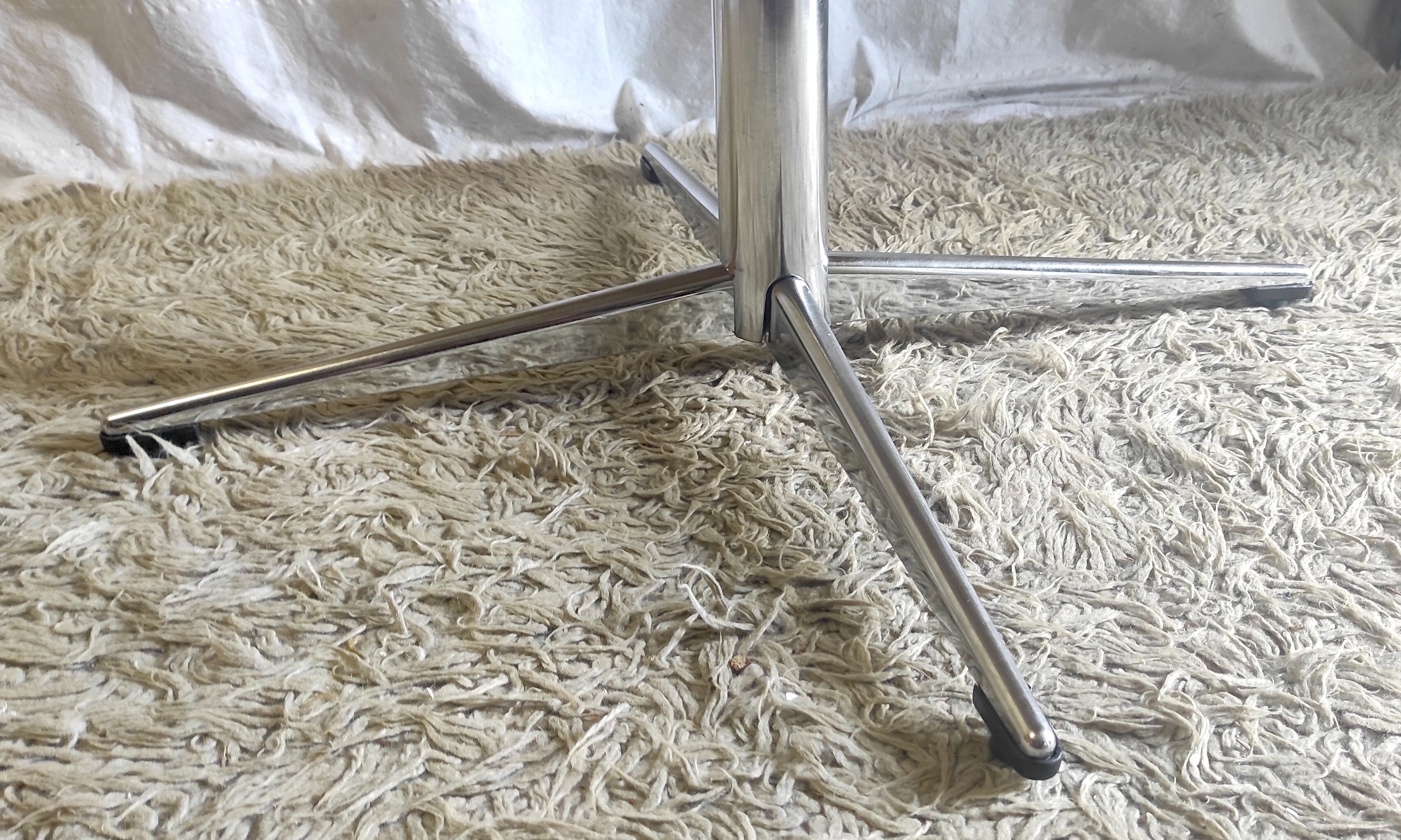 Dining table design chrome metal and formica – 70s