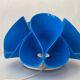 Blue plexiglass table lamp, Flower Design, 1970s, Italy.
