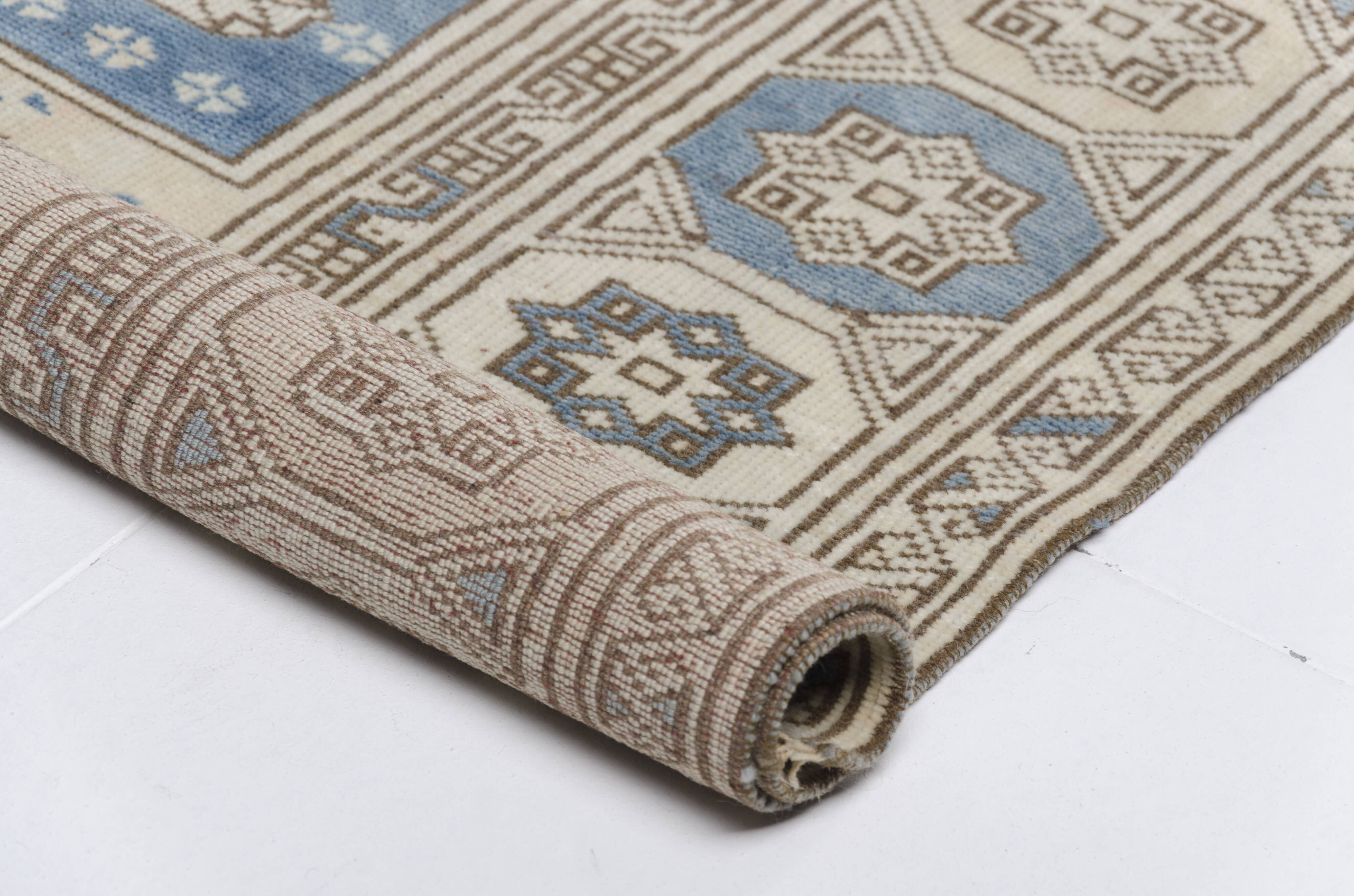 Tapis anatolien vintage géométrique