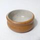 Old small individual butter dish in vintage stoneware