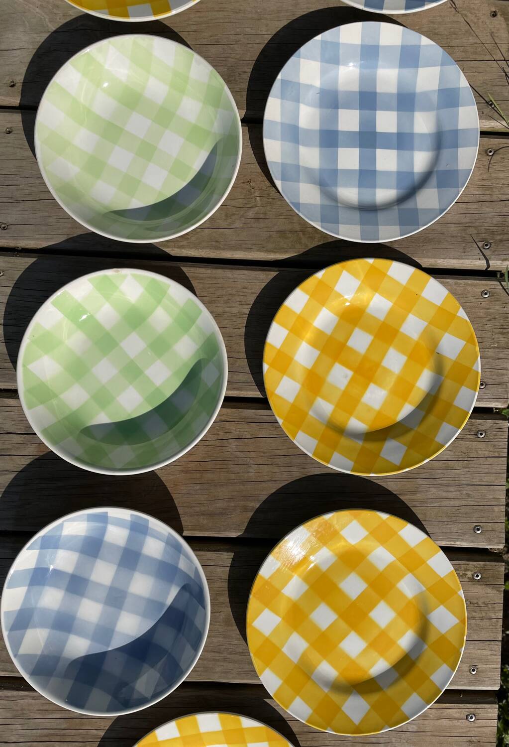 Set of 9 Digoin plates Scottish model