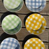Set of 9 Digoin plates Scottish model