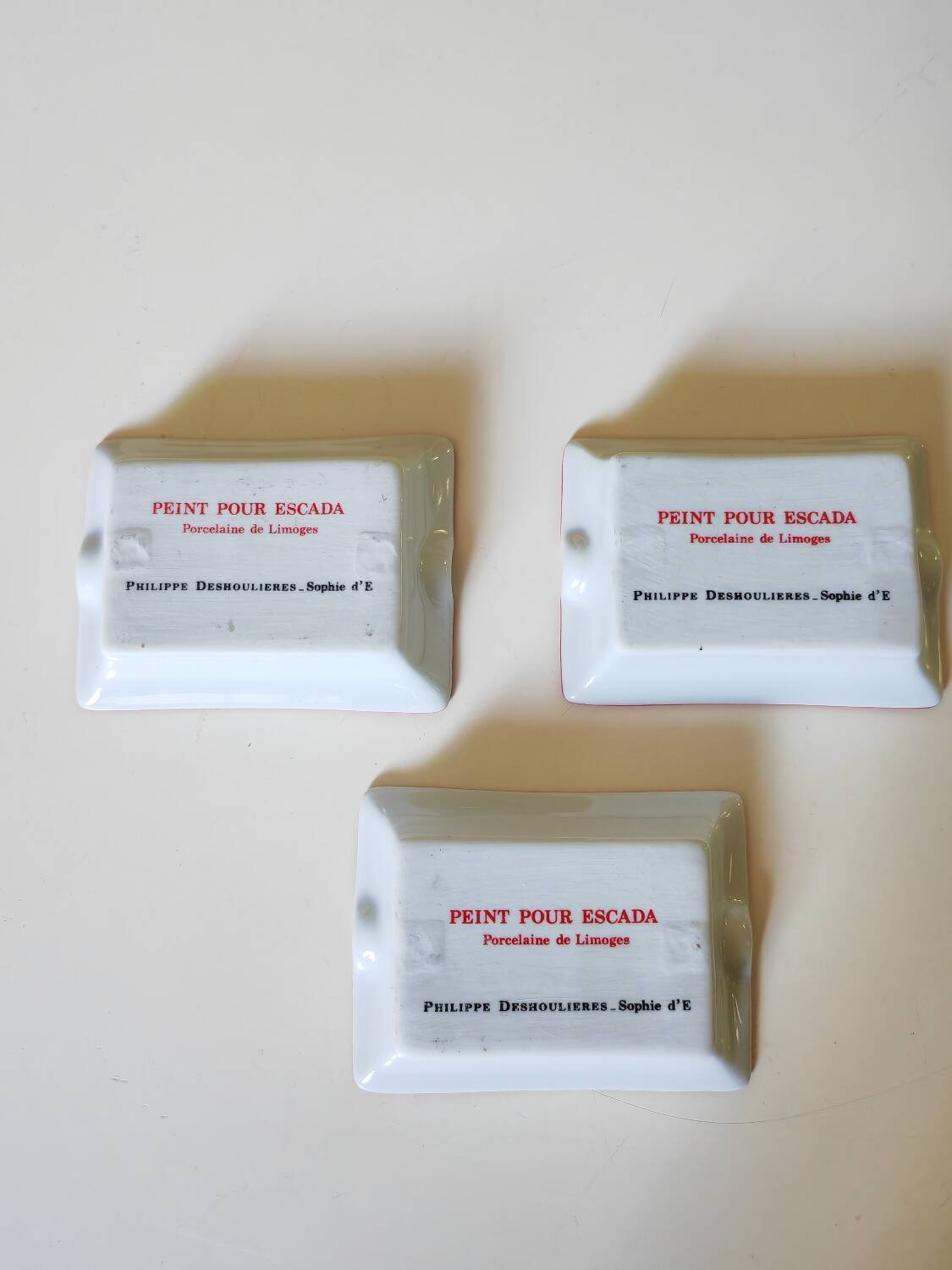 3 Escada ashtrays