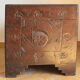 Carved wooden chest