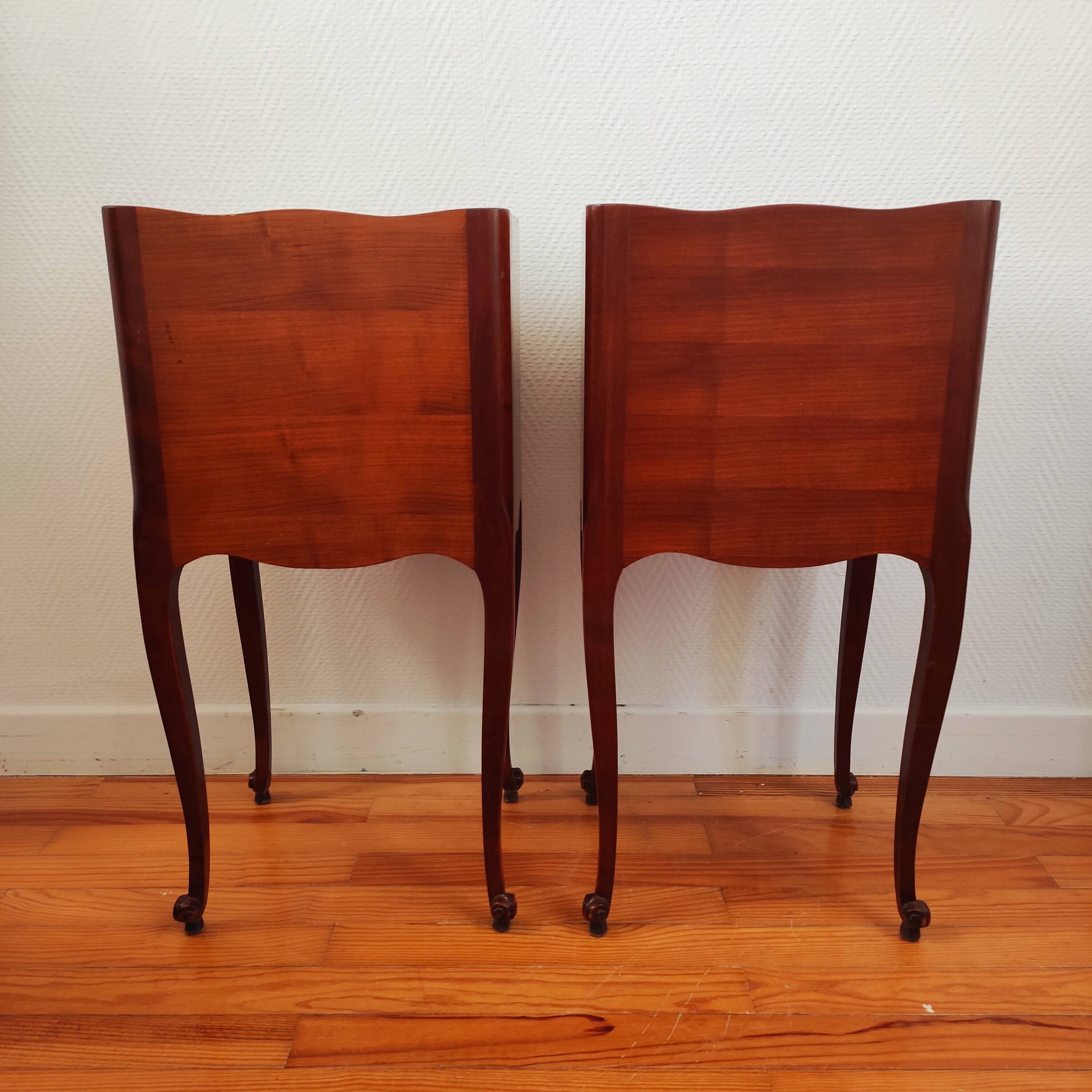 Pair of Louis XV style bedside tables