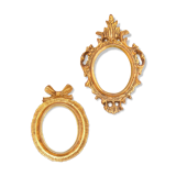 Pair of gilded miniature frames