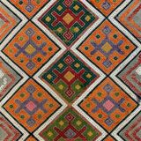 Vintage Turkish Mini Kilim 90x51 cm Wool Small Kelim Runner, shabby Chic