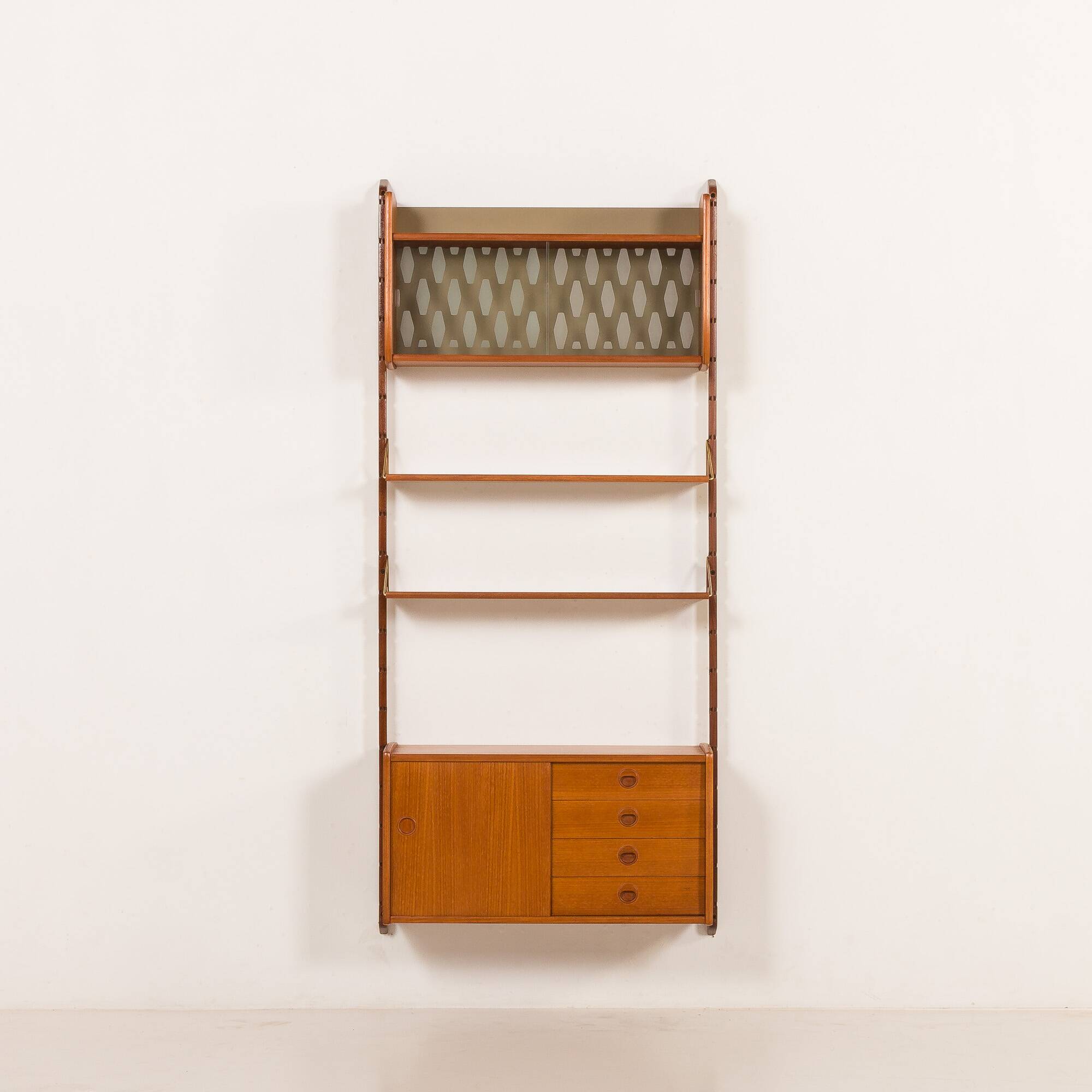 Ergo one bay teak wall unit, Norway, 1960s