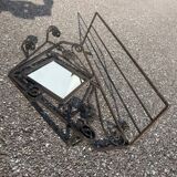 art deco wrought iron wall mirror