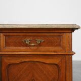 Pair Louis XV‑Style Nightstands with Marble Tops, France ca. 1900