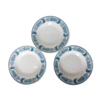 3 vintage CM&C Massena model soup plates