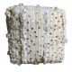 Moroccan pouf fabrics white and sequins