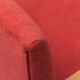 Vintage 2-seater sofa – in wood and red fabric, 1960s modernist
