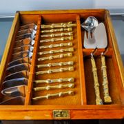 Brutalist dessert cutlery set by David Marshall, Spain, 1970