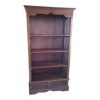Pier import exotic wood bookcase