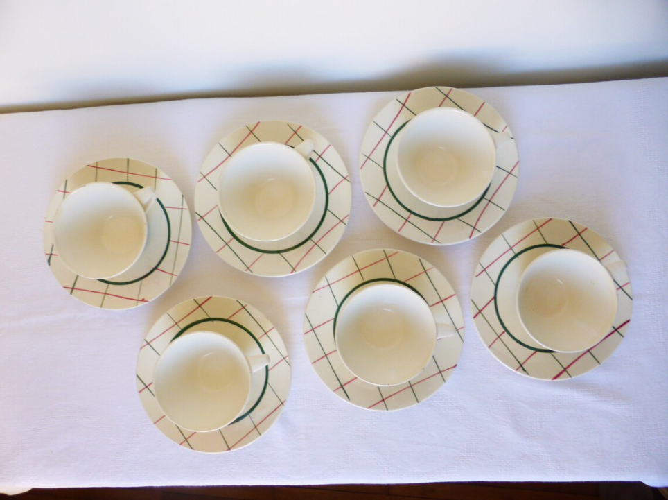 Vintage Gien Tamaris porcelain coffee set