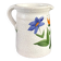 Grand pichet en céramique émaillée motif fleurs