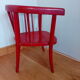 Children's chair JAPY Brothers in red lace-up curved wood