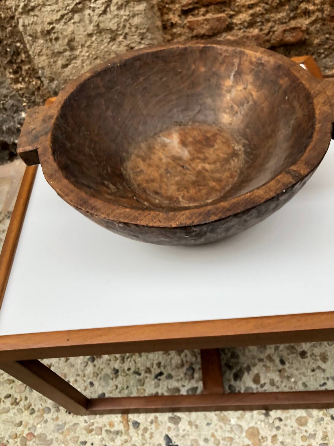 Saladier en bois brut