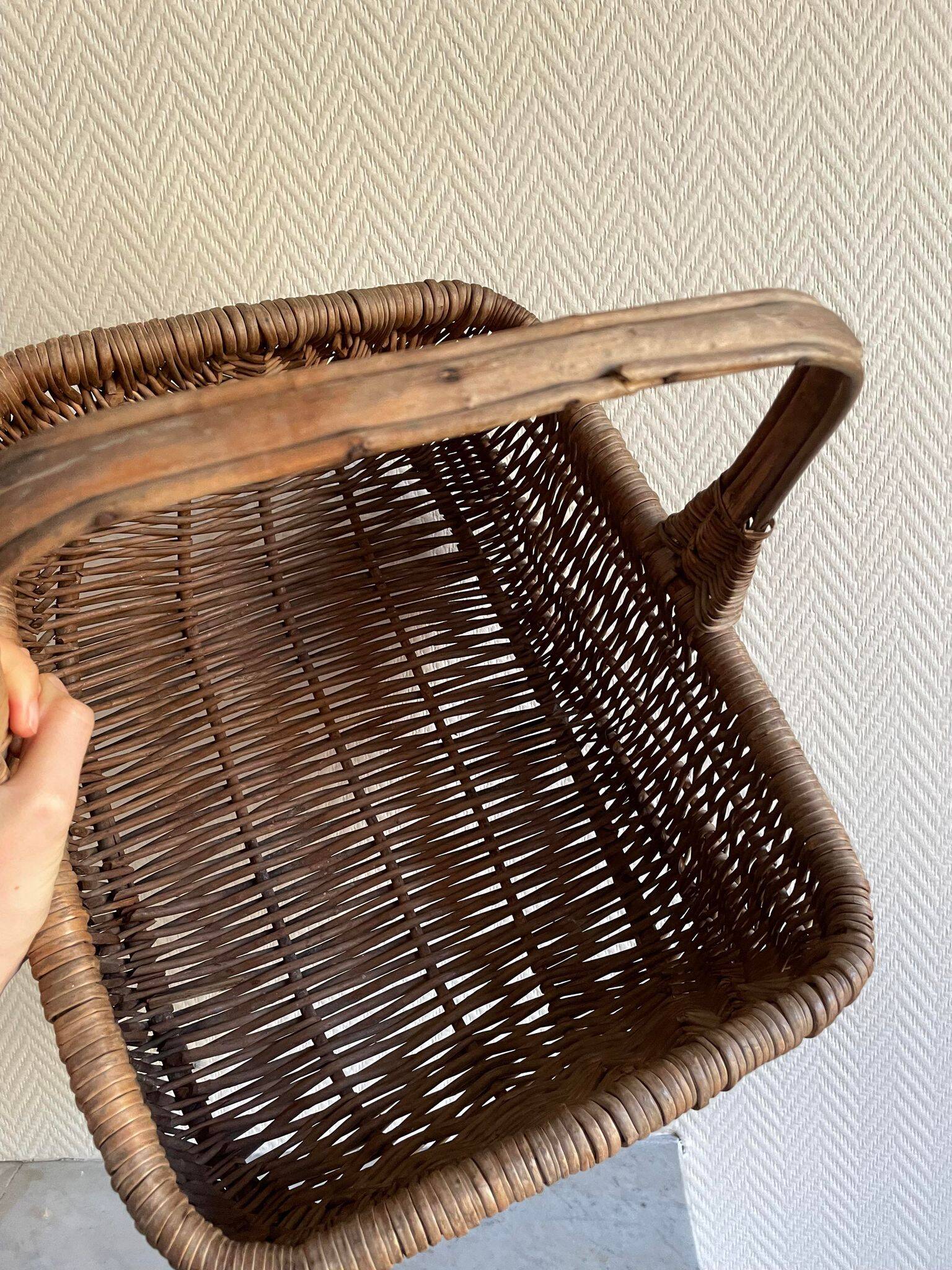 Brown wicker basket