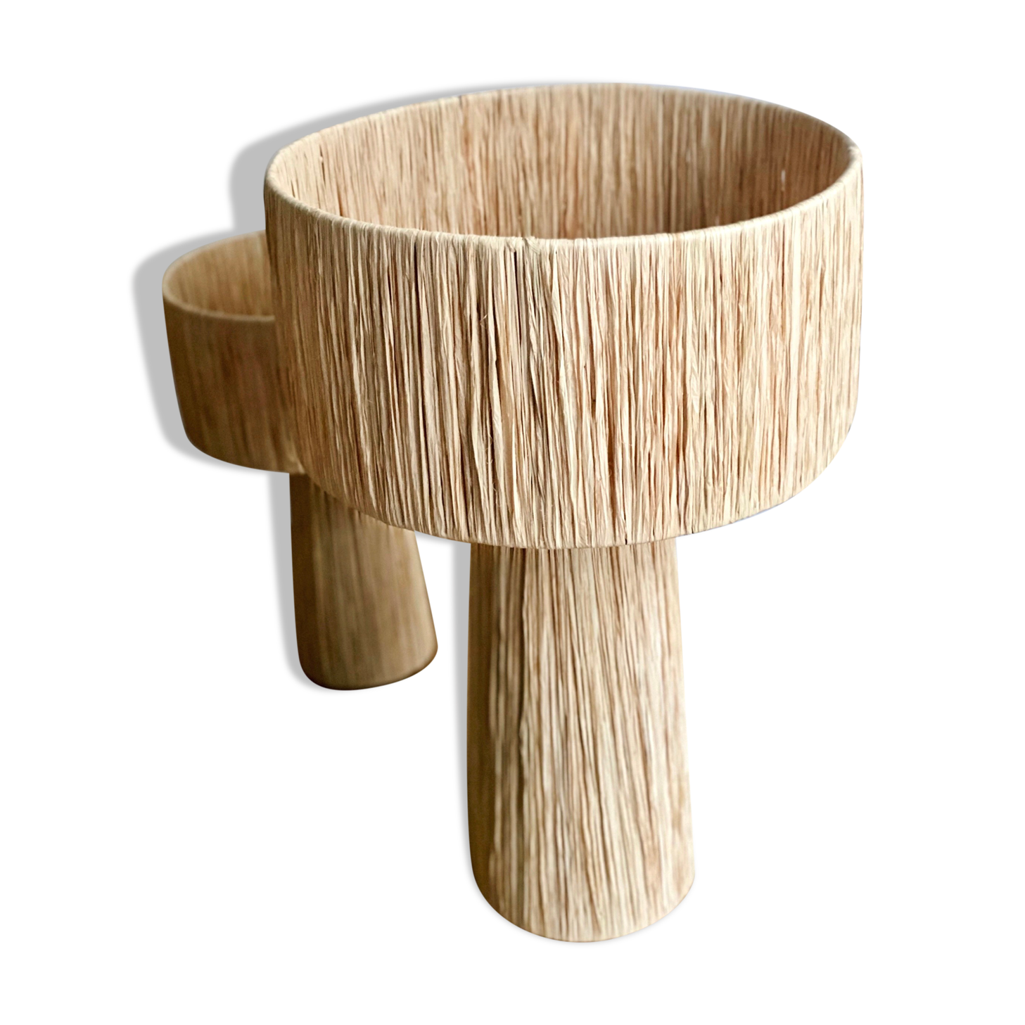 Minimalist rattan bedside lamp