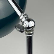 Green metal industrial desk lamp, Italy, 1960s