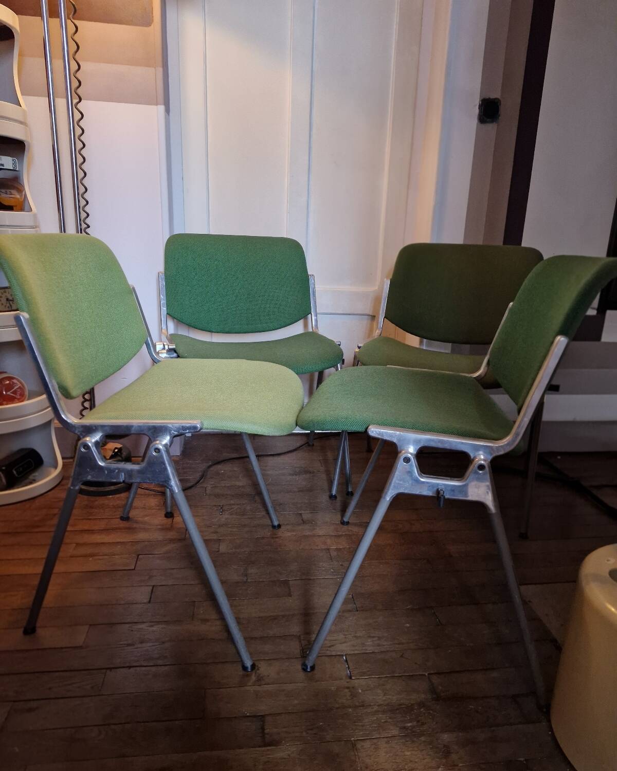 Set of 4 DSC 106 Chairs by Giancarlo Piretti Anonima Castelli, 1965.