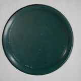 Metal serving tray with hand-painted floral decoration in a country flea market style