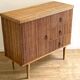 Commode rotin fendu année 60