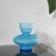 Vintage frosted glass candlestick - 60s 70s design