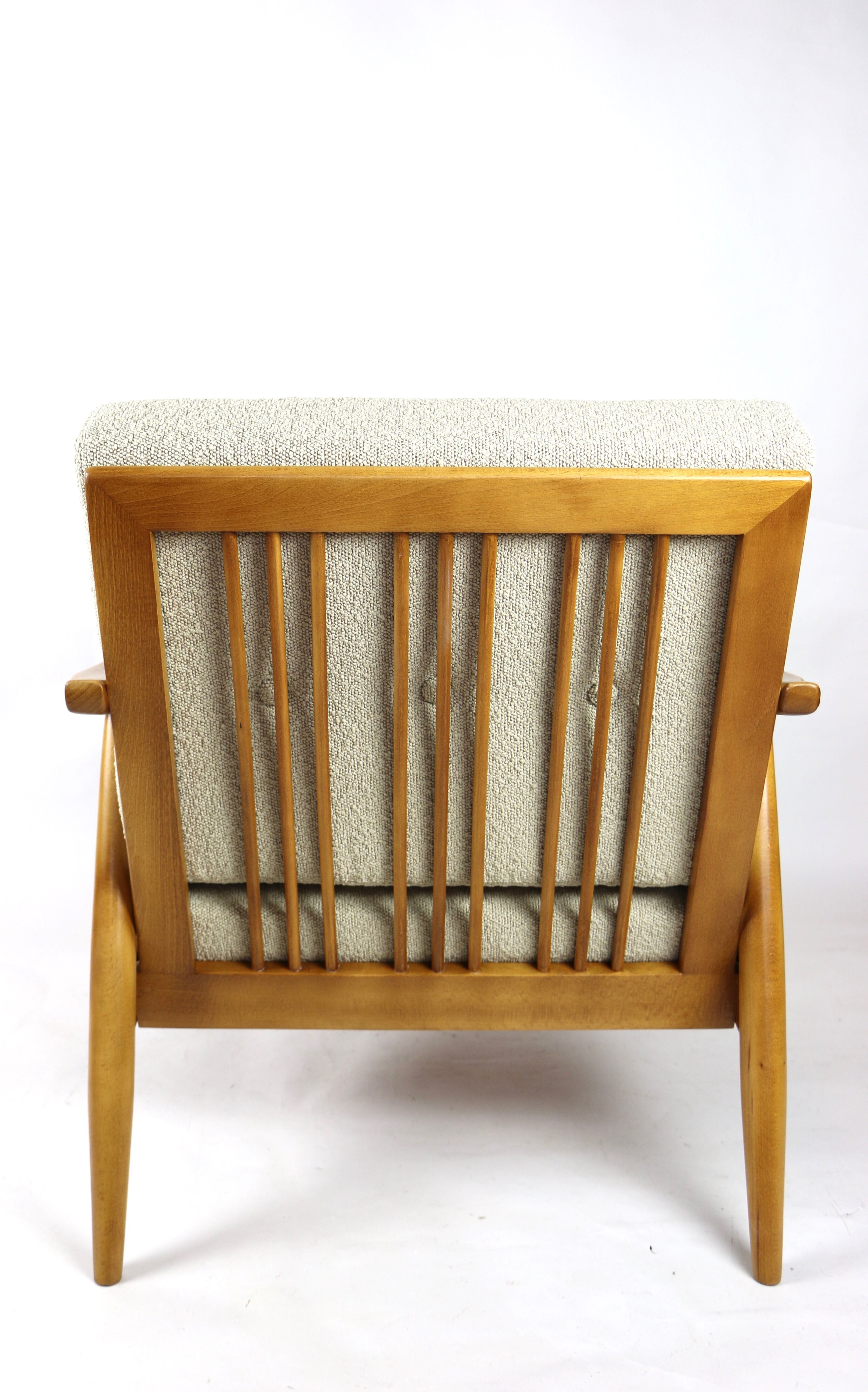 Beige boucle german bund armchair, 1970s